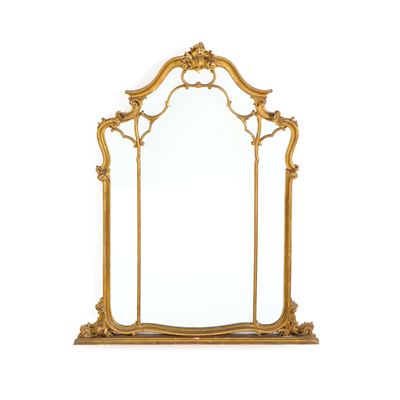 Specchiera da Comò in Legno Intagliato. XX Secolo
