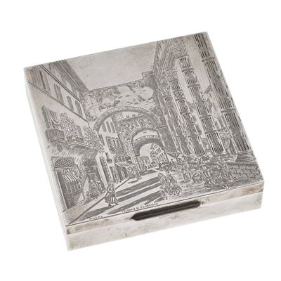 Gianmaria Buccellati. Scatola Incisa "milano - Colonne di San Lorenzo"
