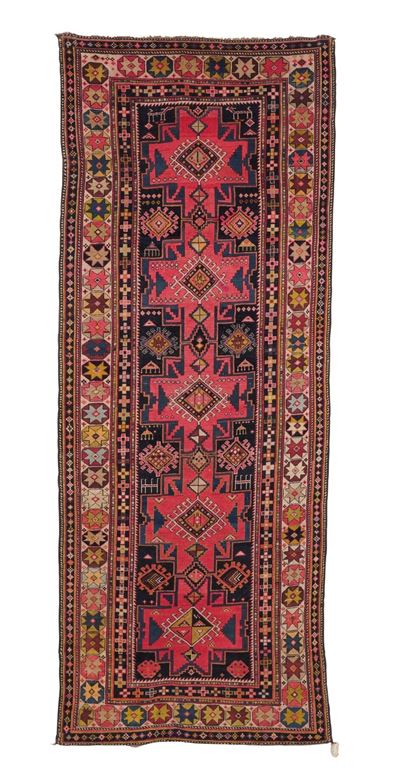 Tappeto Shirvan, Baku, Caucaso, fine XIX - inizio XX secolo, 313x135 cm