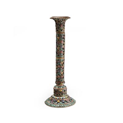 M. da Castelli, Colonna in maiolica policroma, circa 1960