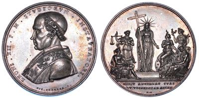 Stato Pontificio. Leone XII (annibale Sermattei della Genga), 1823-1829. Medaglia in Argento s.D....