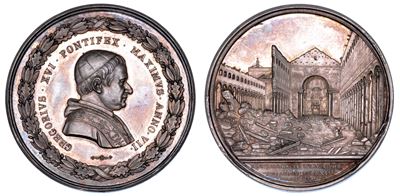 Stato Pontificio. Gregorio XVI (bartolomeo Alberto Cappellari), 1831-1846. Medaglia in Argento A....
