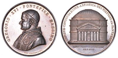 Stato Pontificio. Gregorio XVI (bartolomeo Alberto Cappellari), 1831-1846. Medaglia in Argento (1...