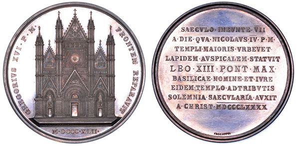 ROMA. LEONE XIII (Vincenzo Gioacchino Luigi Pecci), 1878-1903. Medaglia annuale in argento 1890/A. XII.