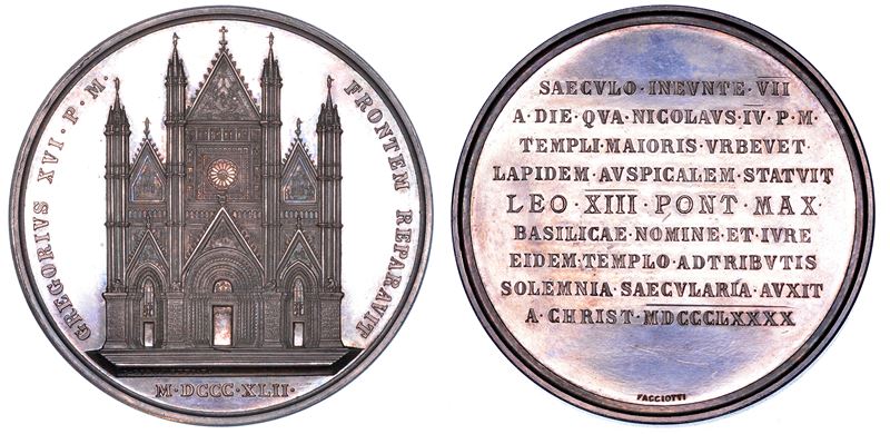 ROMA. LEONE XIII (Vincenzo Gioacchino Luigi Pecci), 1878-1903. Medaglia annuale in argento 1890/A. XII.  - Auction Numismatics - Medals and popes - II - Cambi Casa d'Aste