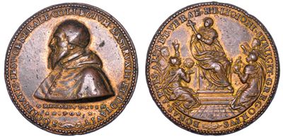 Stato Pontificio. Gregorio XIII (ugo Boncompagni), 1572-1585. Medaglia in Bronzo A. X (1582). Fon...