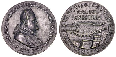Stato Pontificio. Paolo V (camillo Borghese), 1605-1621. Medaglia in Bronzo 1613. Posa della Prim...