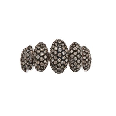 Anello con Pavé di Diamanti Brown per Ct 2.80