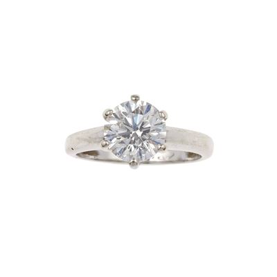 Diamante Taglio Brillante di Ct 2.00, Colore H, Caratteristiche Interne Vs1, Fluorescenza Lieve