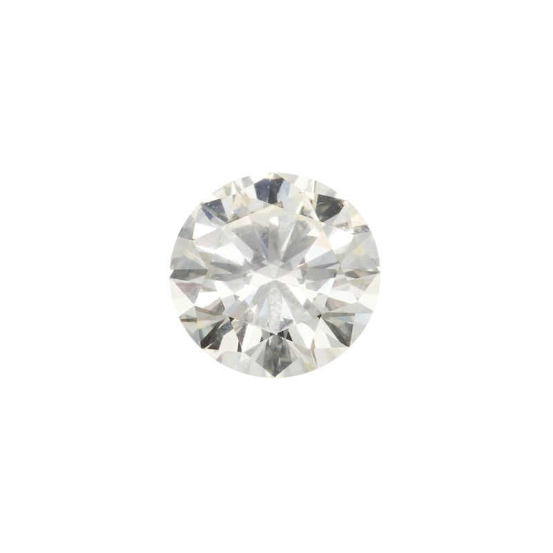 Diamante taglio brillante ct 2,38, colore O-P, caratteristiche interne VVS2, fluorescenza molto debole  - Asta Fine Jewellery - Cambi Casa d'Aste