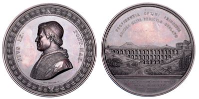 Stato Pontificio. Pio IX (giovanni Maria Mastai Ferretti), 1846-1878. Medaglia in Bronzo di Massi...