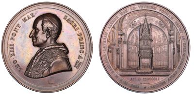 Roma. Leone XIII (vincenzo Gioacchino Luigi Pecci), 1878-1903. Medaglia in Bronzo di Massimo Modu...