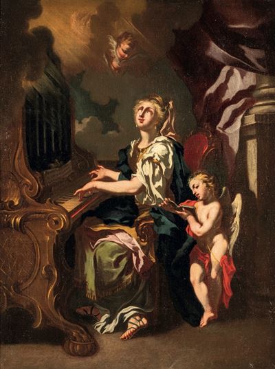 Santa Cecilia, olio su tela