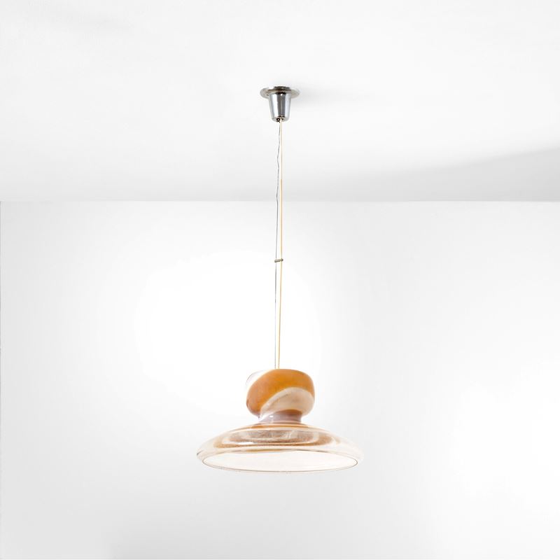 AV Mazzega : Lampada a sospensione  - Asta Arredi del XX secolo - Cambi Casa d'Aste