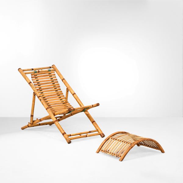 Chaise longue e poggiapiedi