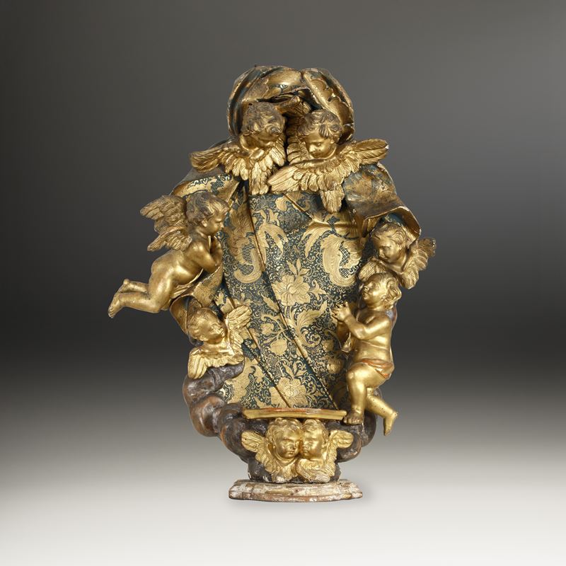 Residenza in legno intagliato e dorato. Arte barocca italiana, XVIII secolo  - Asta Scultura e Oggetti d'Arte - Cambi Casa d'Aste