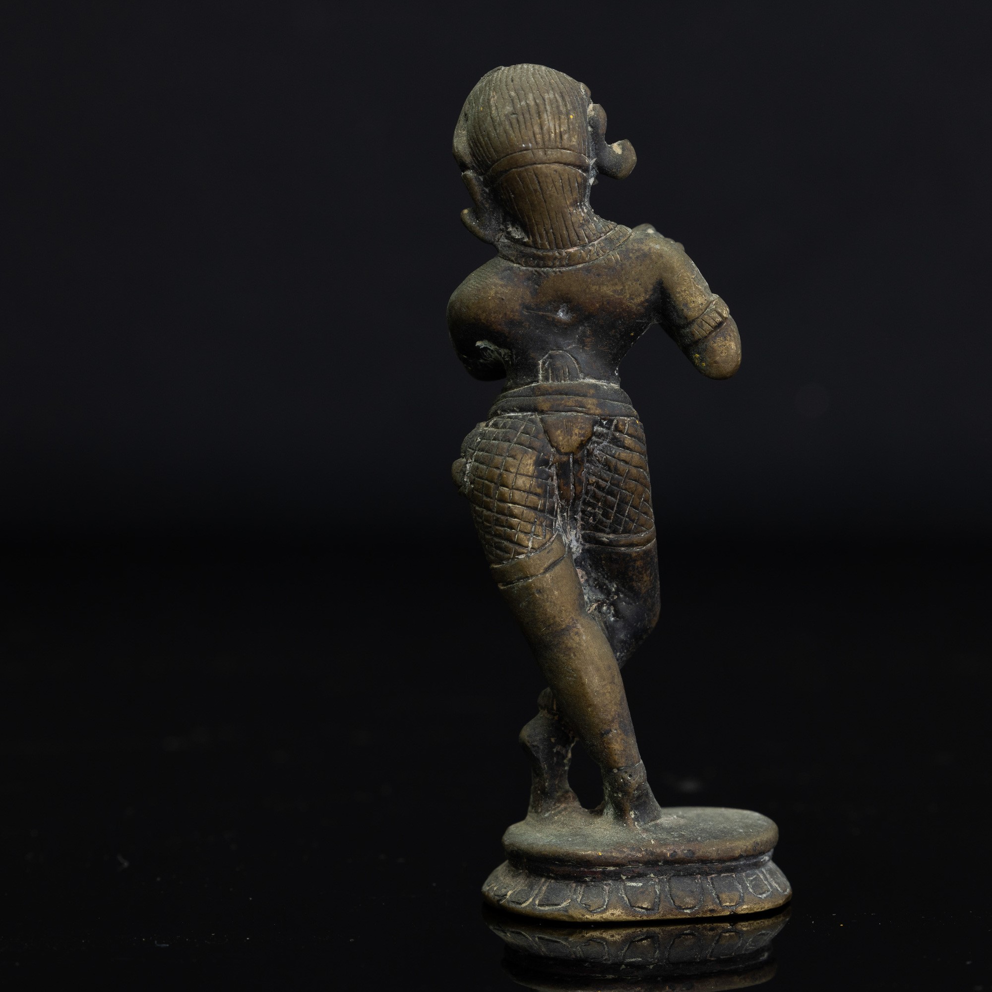 Figura di Krishna in Bronzo, India, XIX Secolo