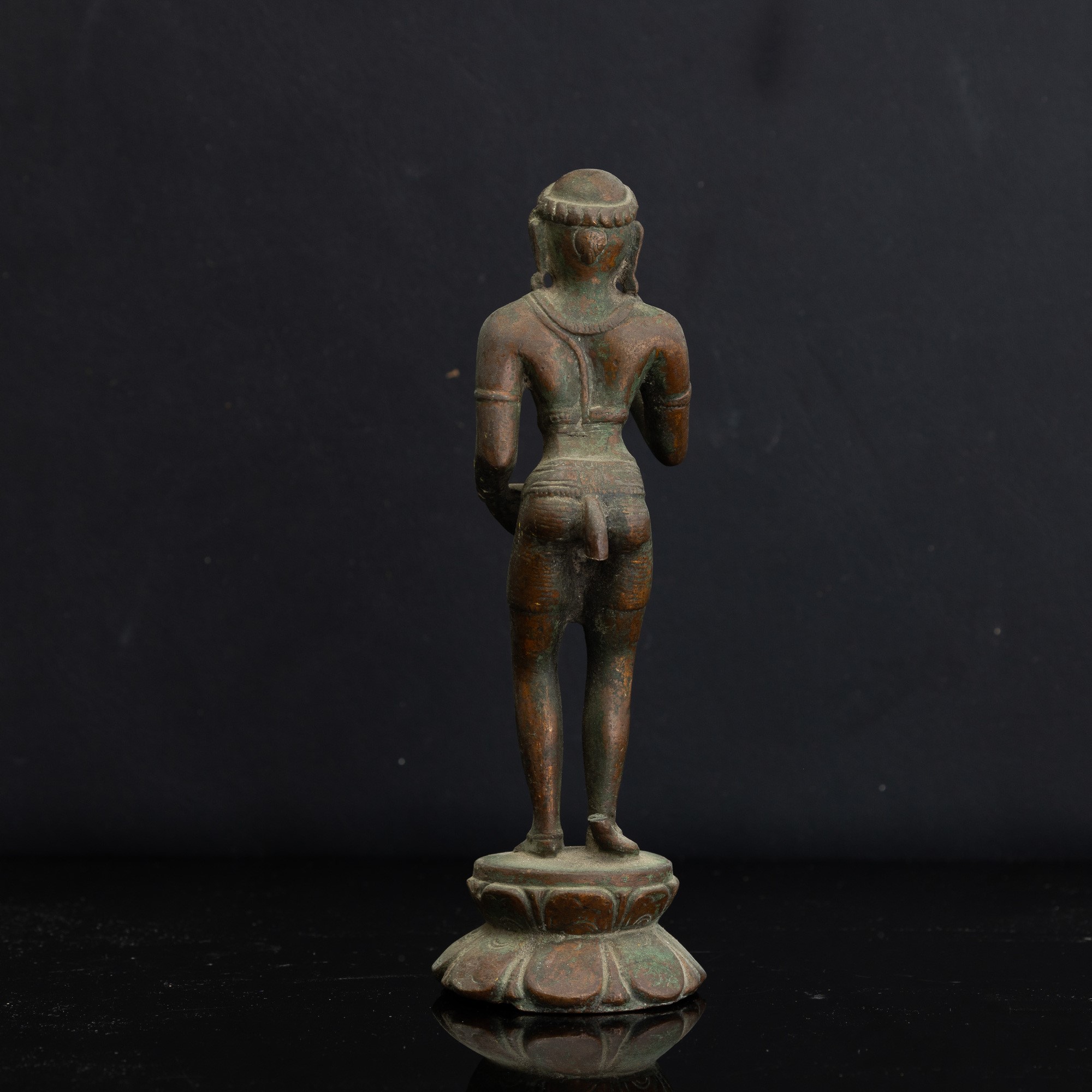Figura di Hanuman Stante in Bronzo, India, XIX Secolo
