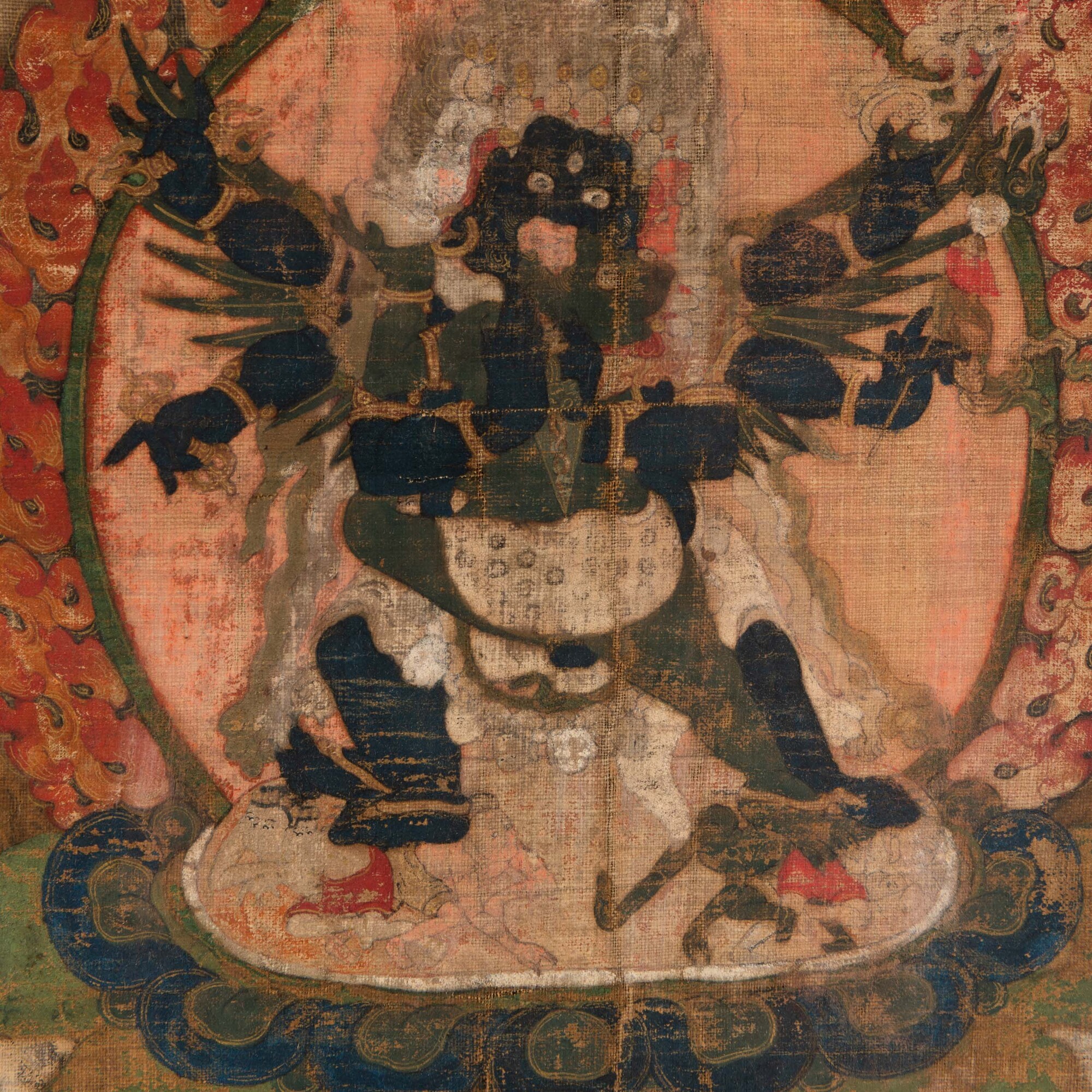 Thangka raffigurante Mahakala, India, XIX secolo