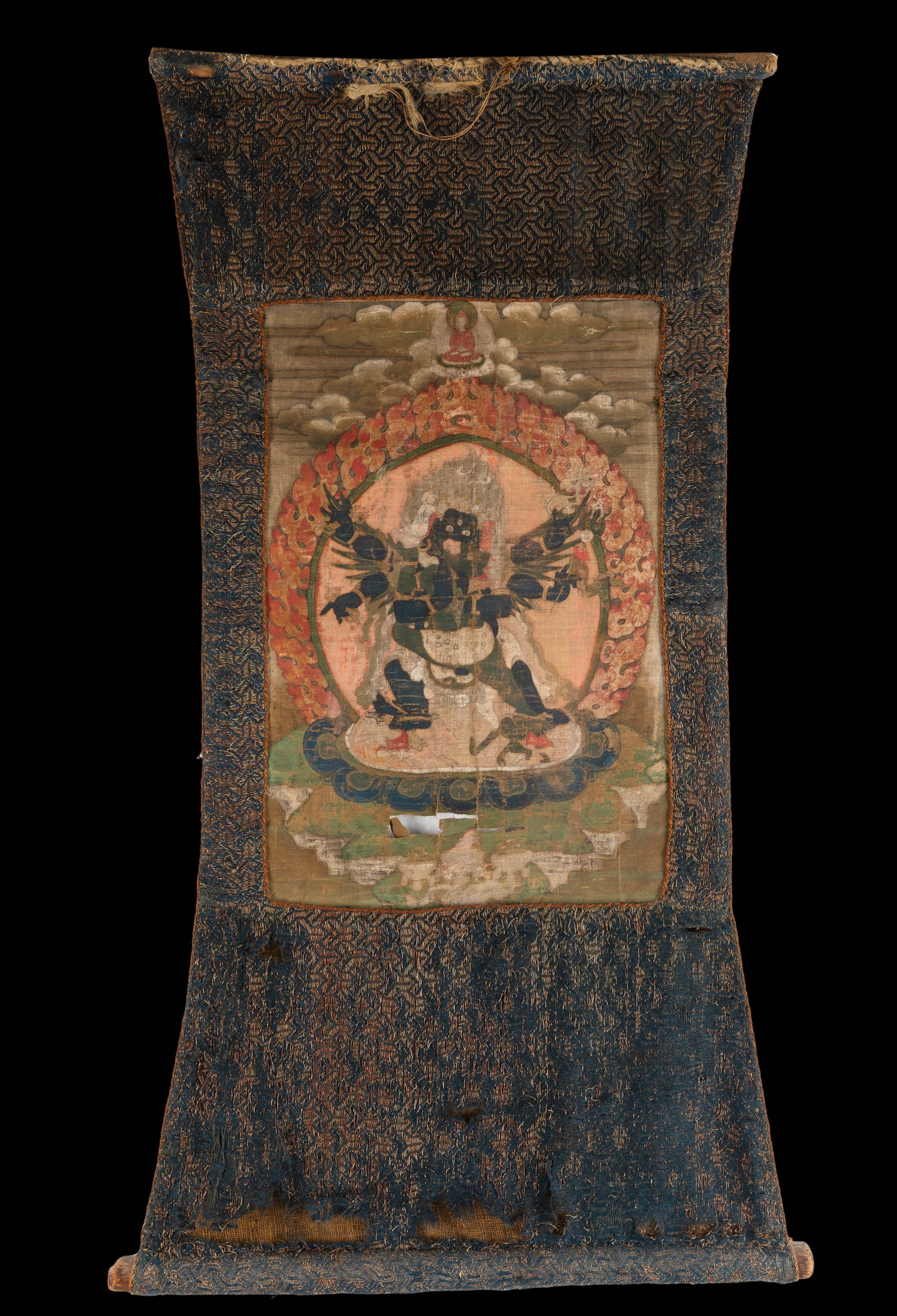 Thangka raffigurante Mahakala, India, XIX secolo