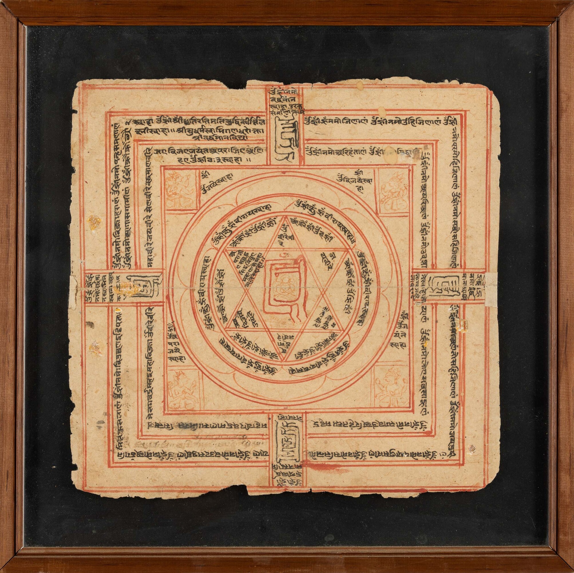 Yantra su Carta, India, XIX Secolo