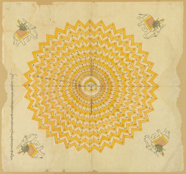 Mandala su carta, India, XIX secolo