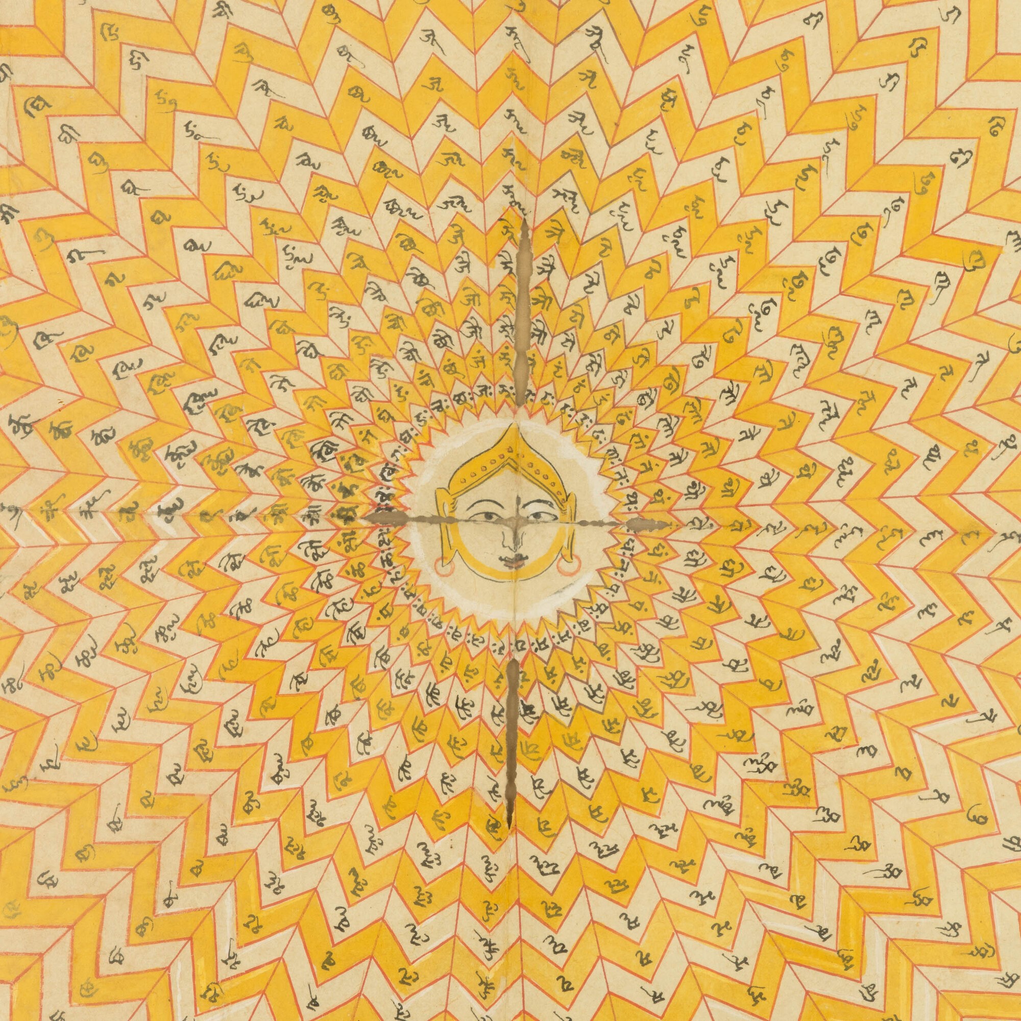 Mandala su carta, India, XIX secolo