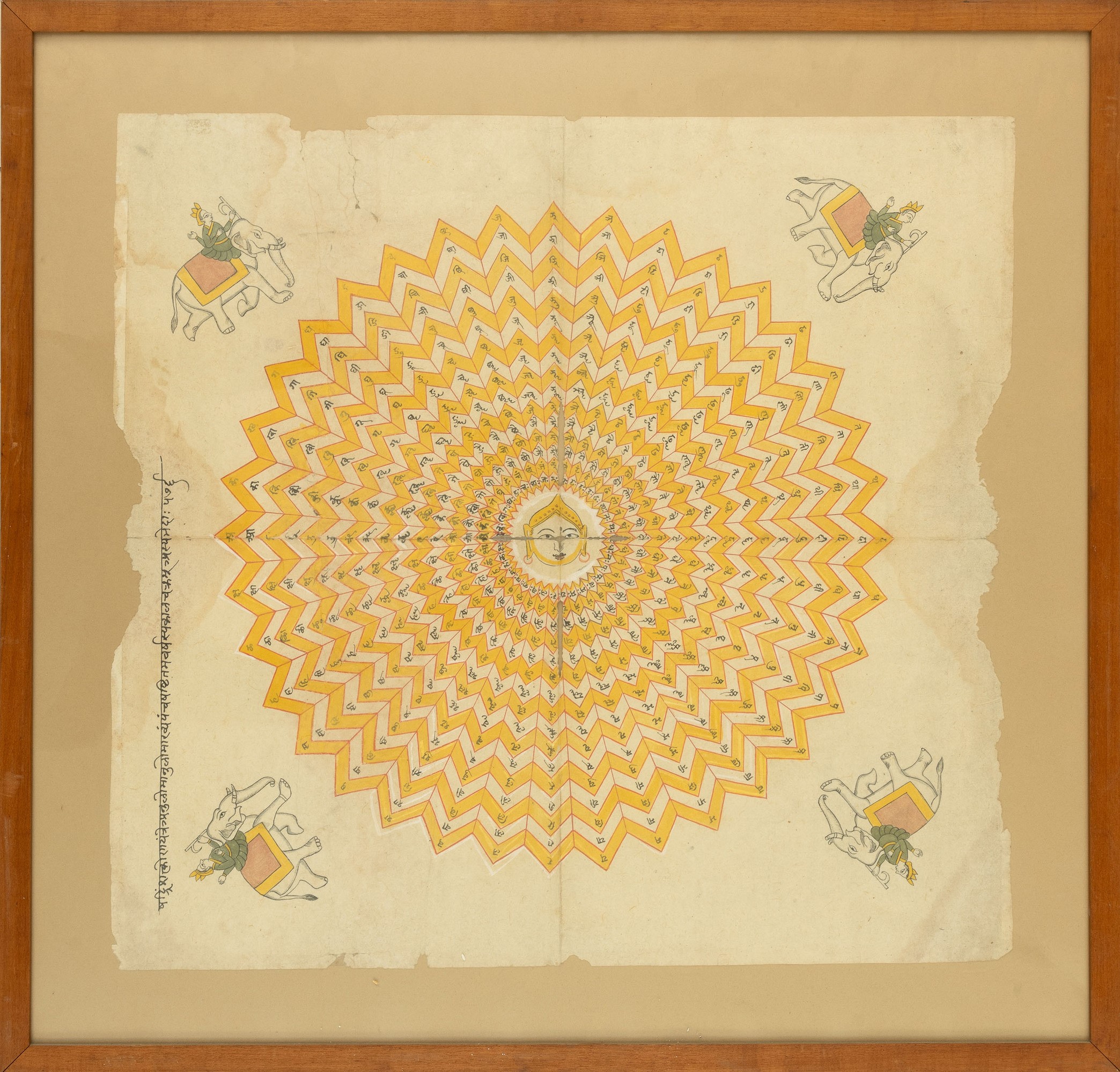 Mandala su carta, India, XIX secolo