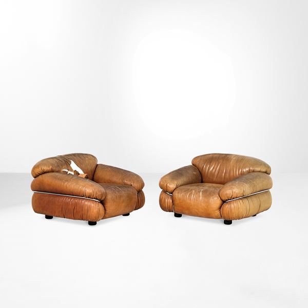 Gianfranco Frattini - Due poltrone mod. Sesann