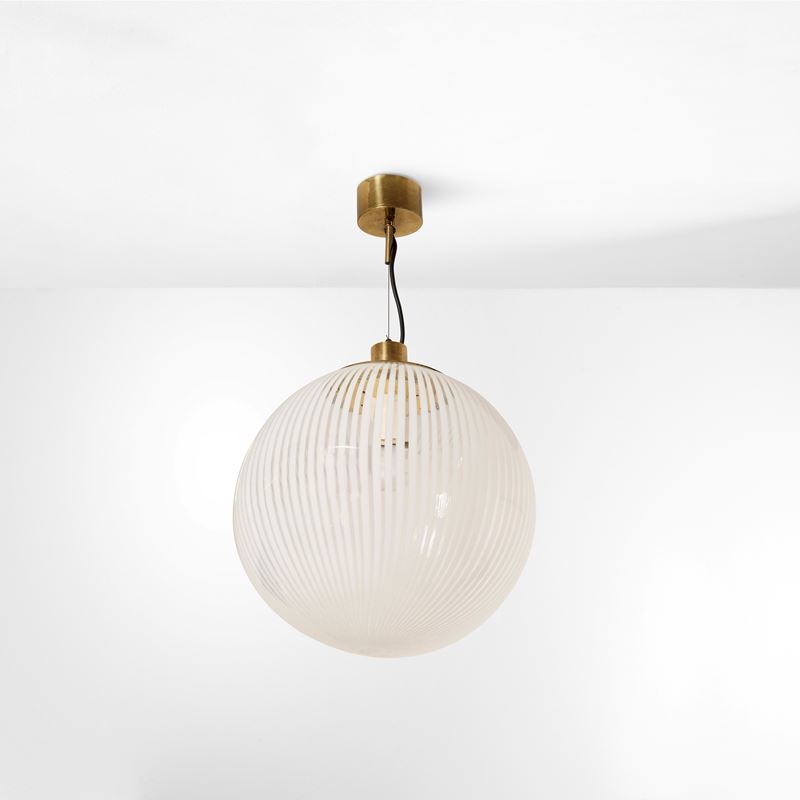 Venini : Lampada a sospensione della serie Tessuto  - Auction Design Lab - Cambi Casa d'Aste