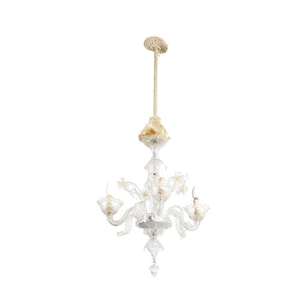 Lampadario in vetro di Murano. XX secolo