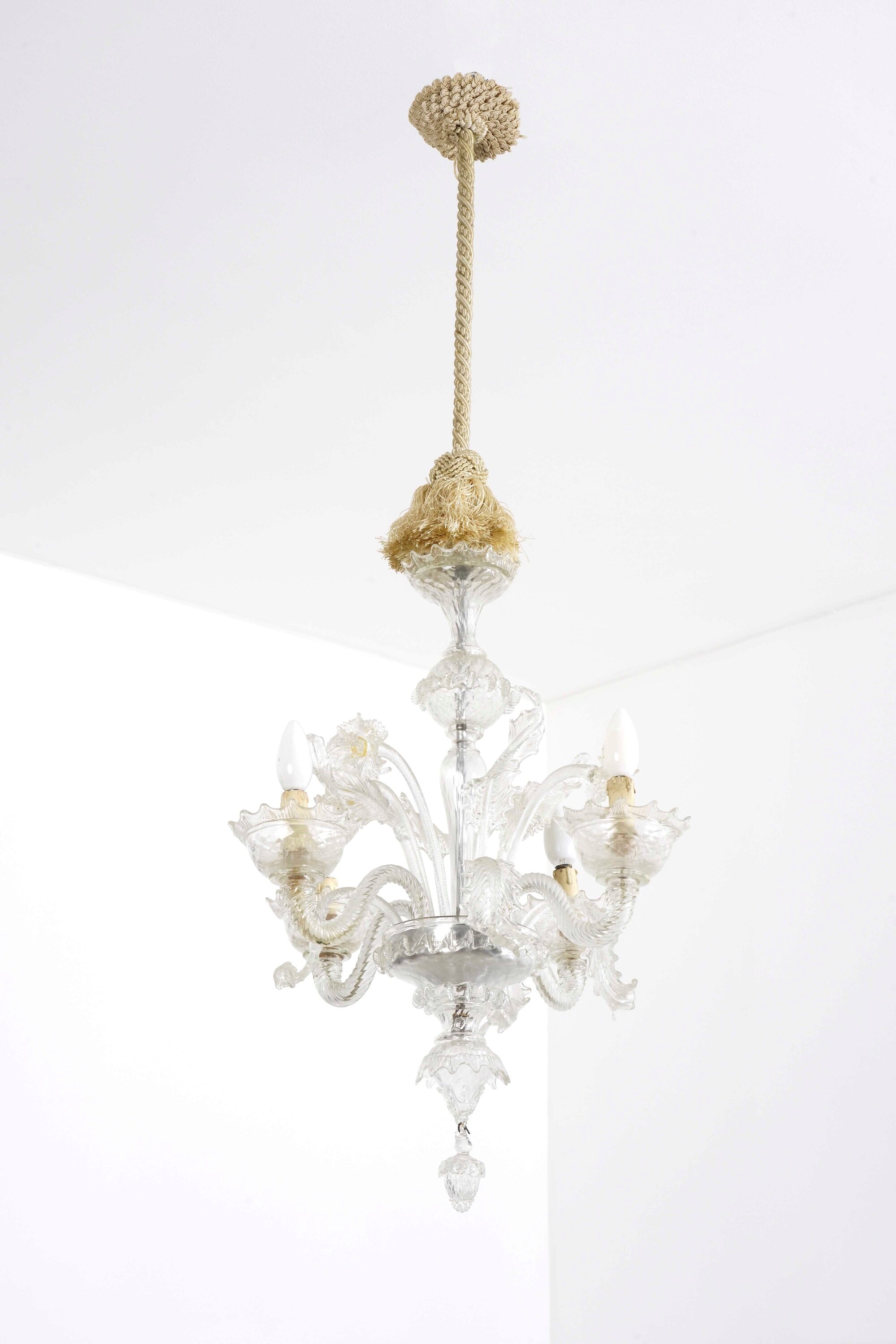 Lampadario in Vetro di Murano. XX Secolo