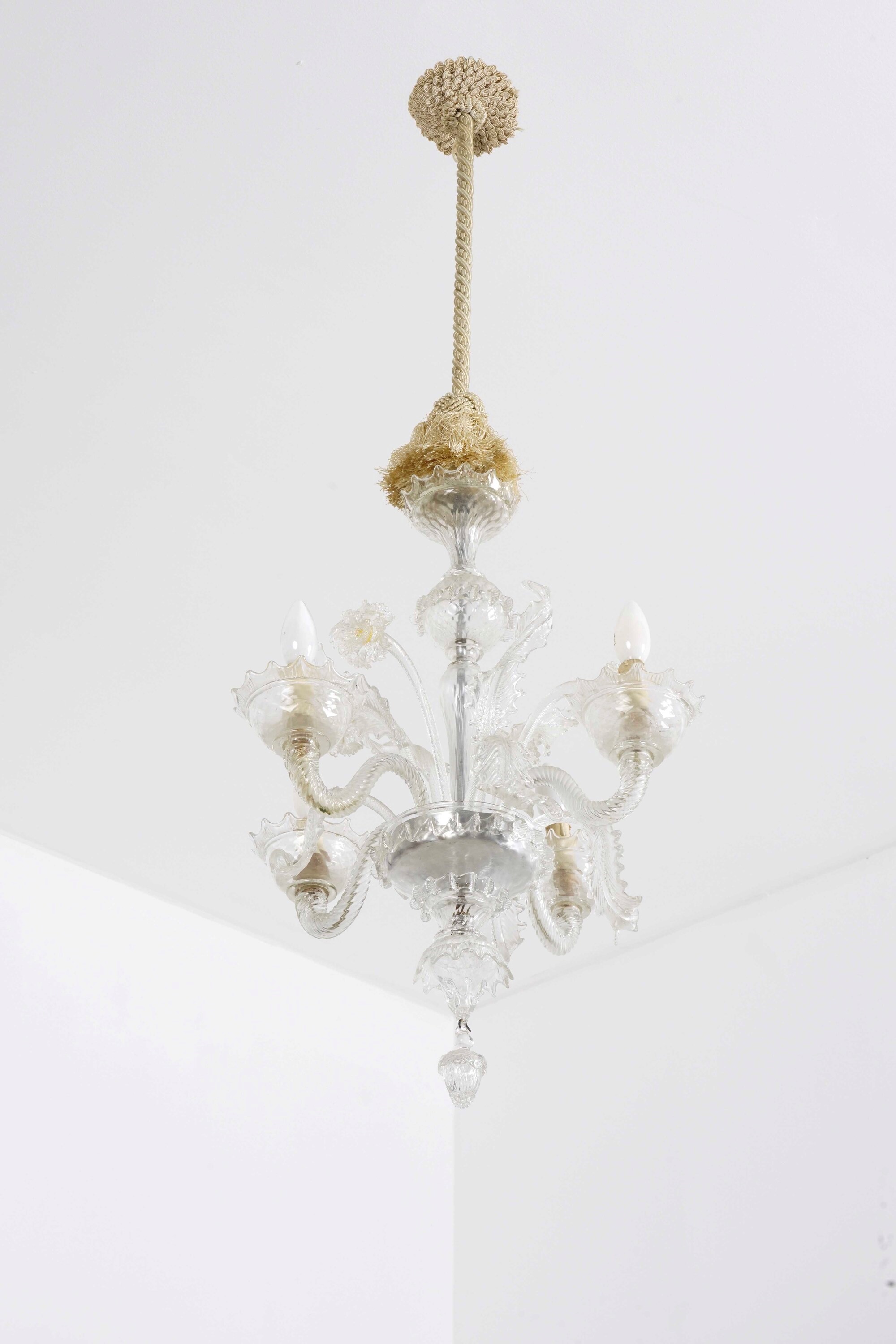 Lampadario in Vetro di Murano. XX Secolo