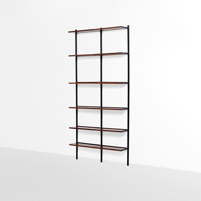 Osvaldo Borsani : Libreria a parete mod. E22  - Auction Design - Cambi Casa d'Aste