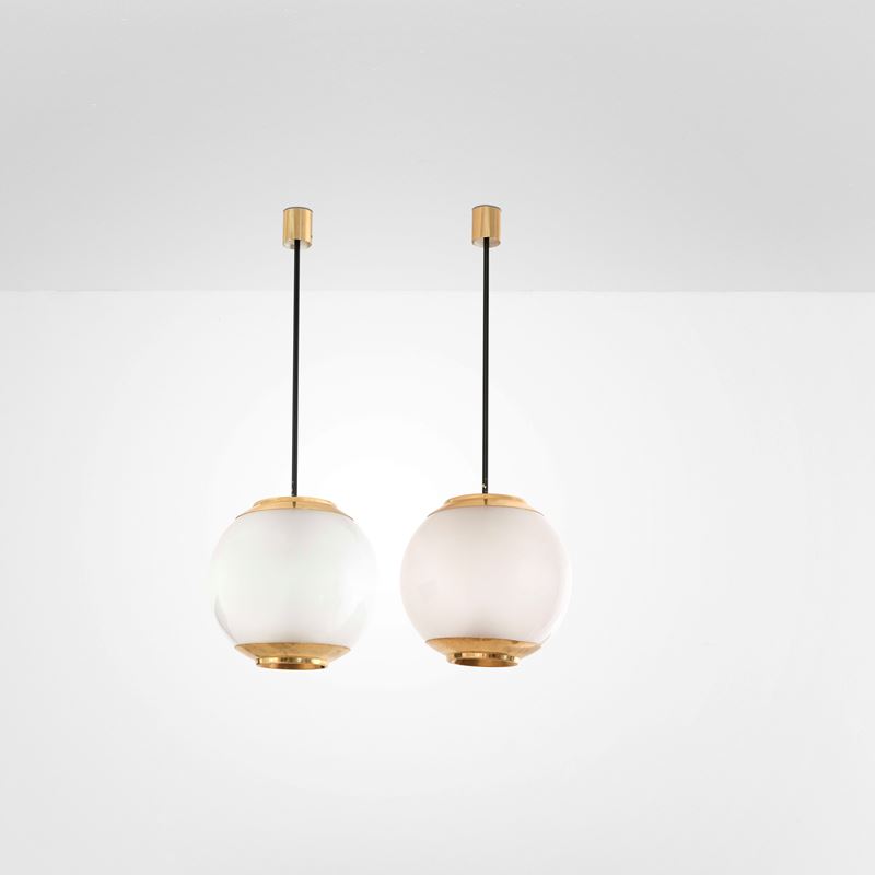 Luigi Caccia Dominioni : Due lampade a sospensione mod. LS2  - Auction Design - Cambi Casa d'Aste