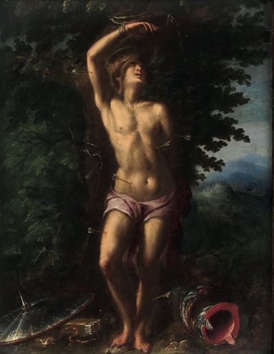 Artista Lombardo degli Inizi del XVII Secolo San Sebastiano
