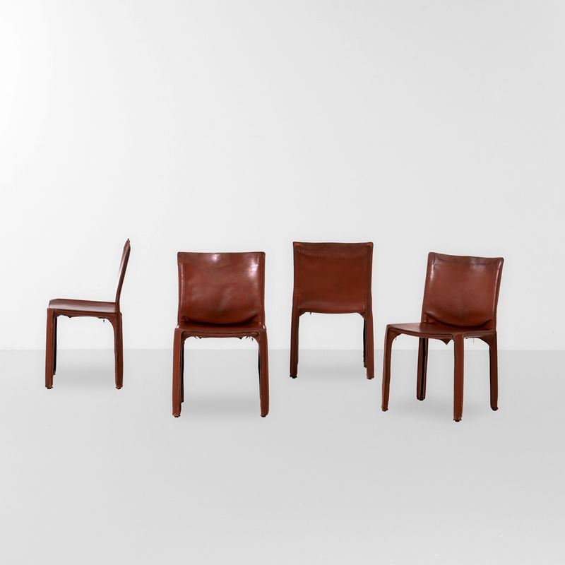 Mario Bellini : Quattro sedie mod. 412 Cab  - Auction Design - Cambi Casa d'Aste