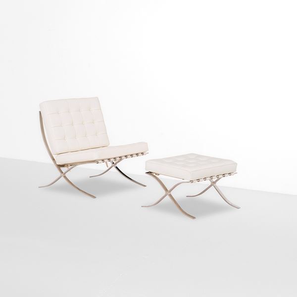 Poltrona e pouf mod. MR90 Barcelona