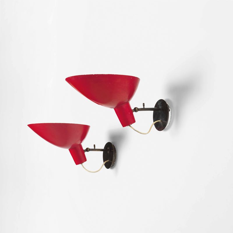 Vittoriano Viganò : Due lampade a parete.  - Asta Fine Design - Cambi Casa d'Aste