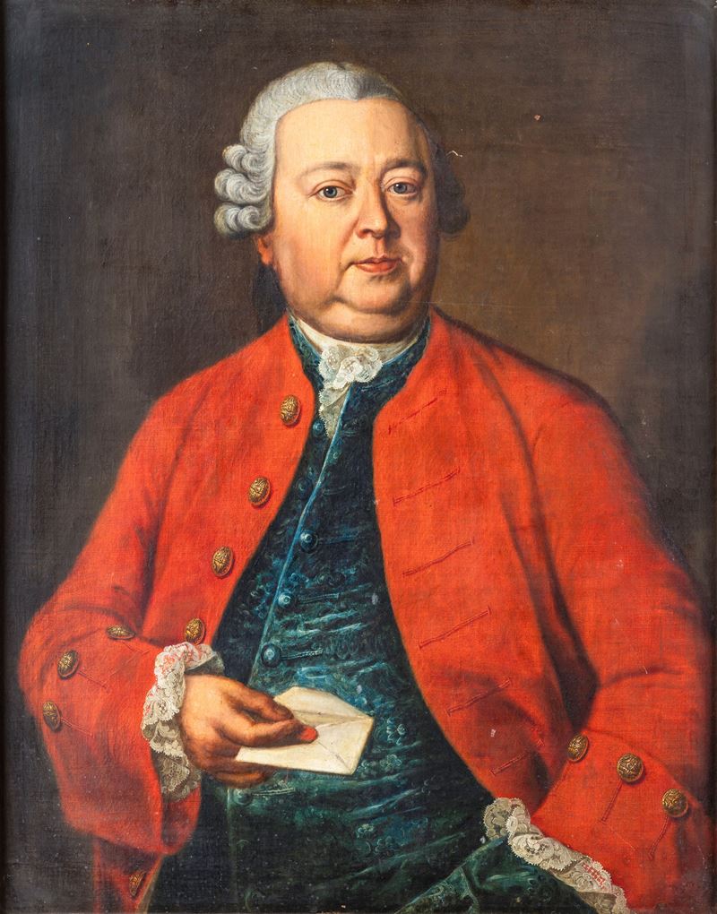 Giacomo Ceruti detto il Pitocchetto : Ritratto maschile con lettera  - olio su tela - Asta Fine Art Selection - Cambi Casa d'Aste