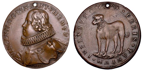 MANTOVA. VINCENZO II GONZAGA, 1626-1627. Medaglia in bronzo s.d. (1627).