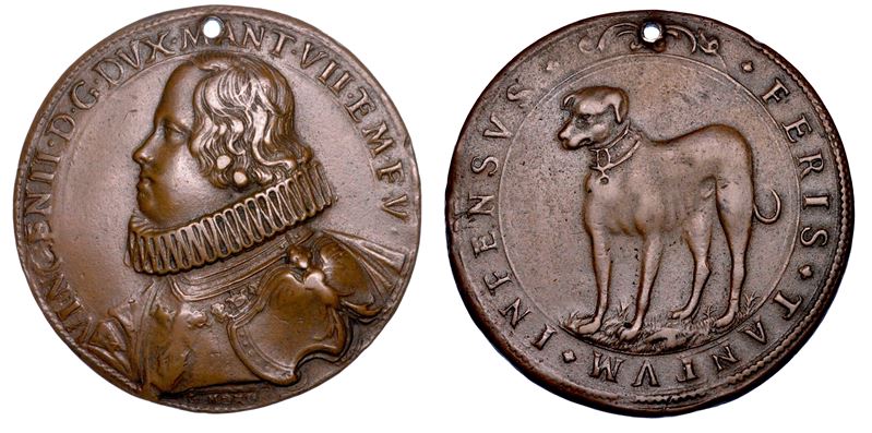 MANTOVA. VINCENZO II GONZAGA, 1626-1627. Medaglia in bronzo s.d. (1627).  - Auction Numismatics - Medals and popes - II - Cambi Casa d'Aste