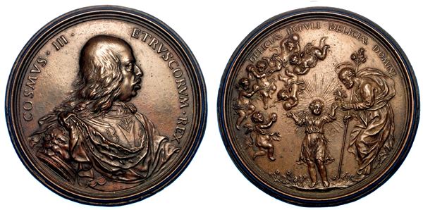 FIRENZE. COSIMO III DE' MEDICI, 1670-1723. Medaglia in bronzo s.d. (1720 circa).
