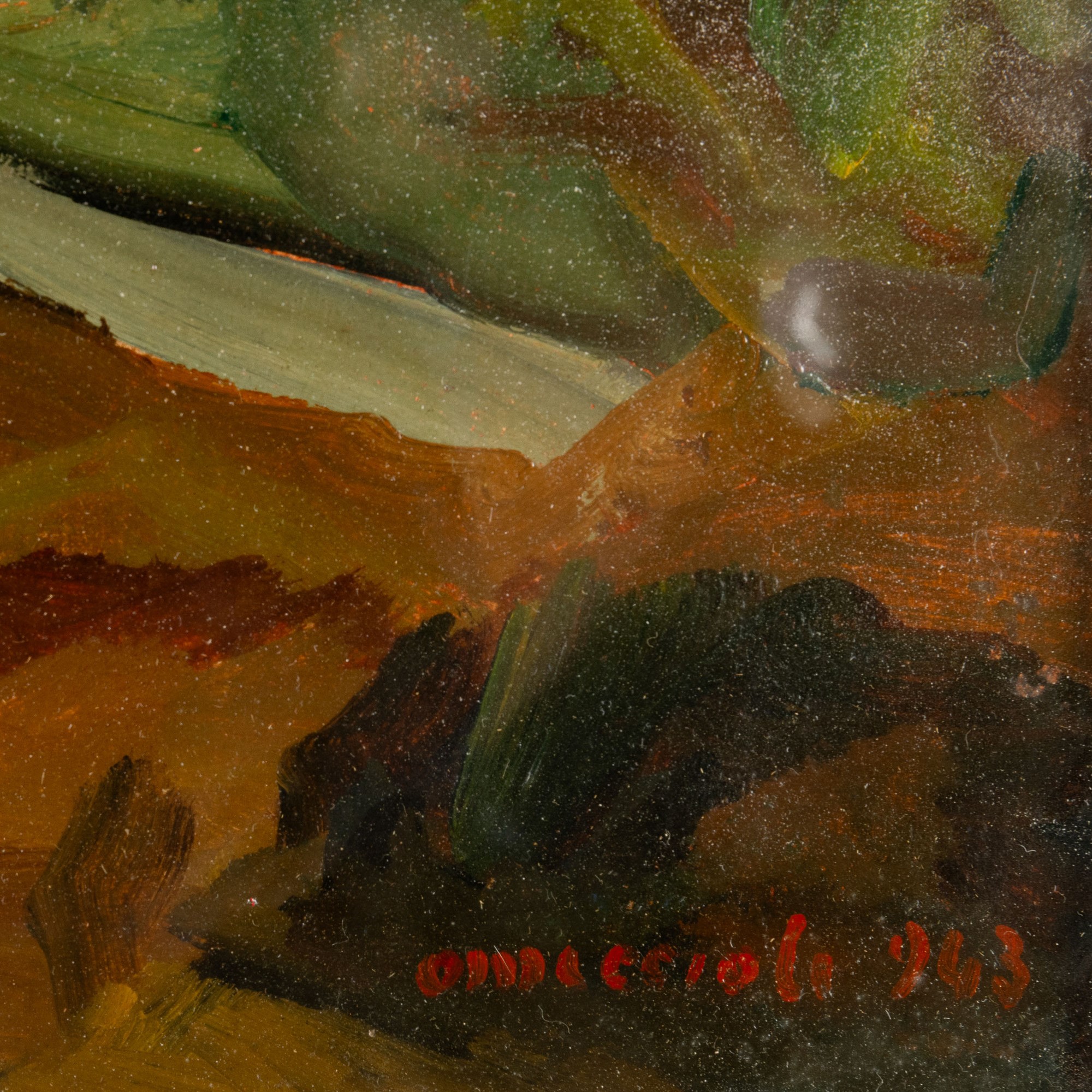 Giovanni Omiccioli - Orto n.63, olio su tela