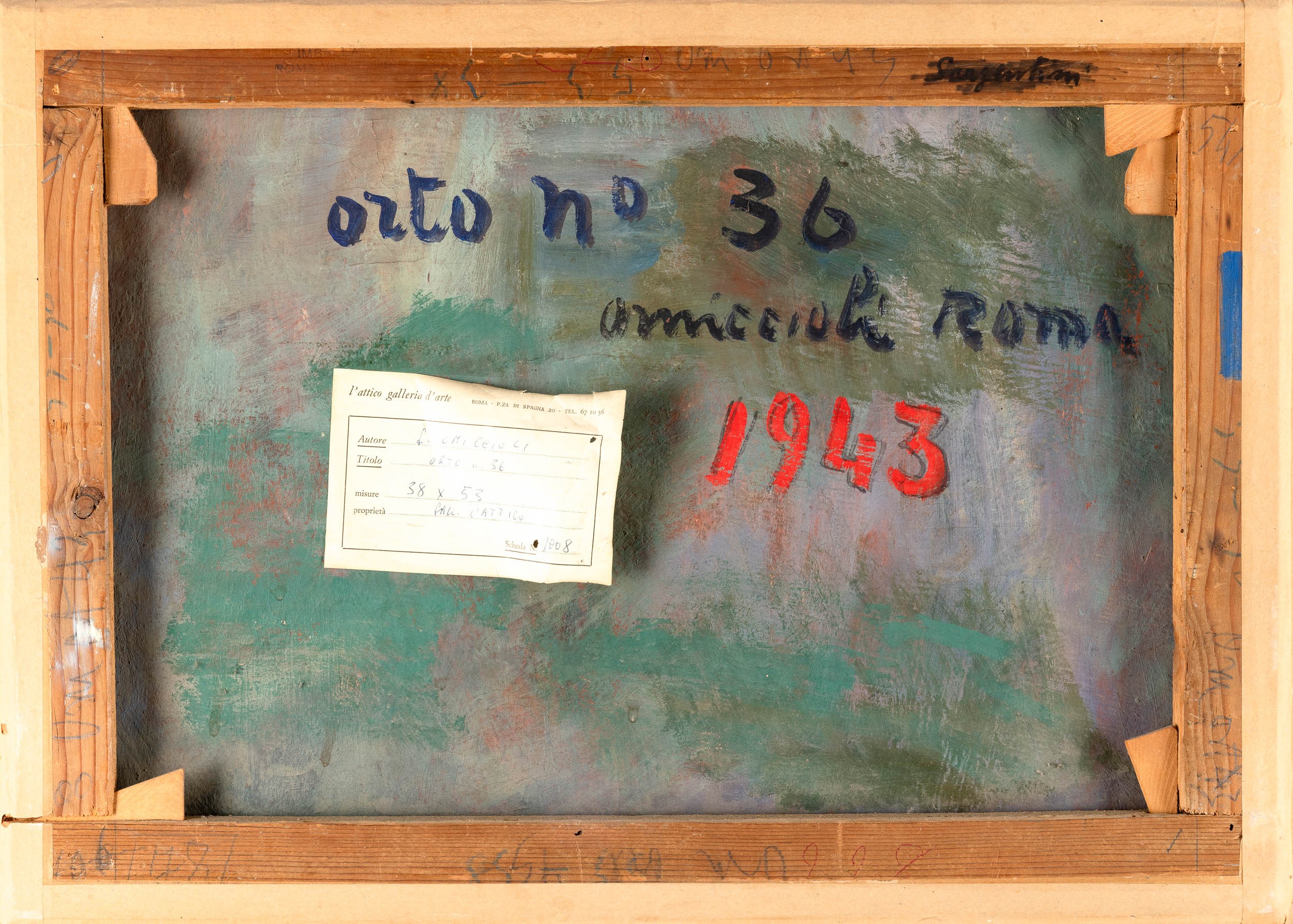 Giovanni Omiccioli - Orto n.63, olio su tela