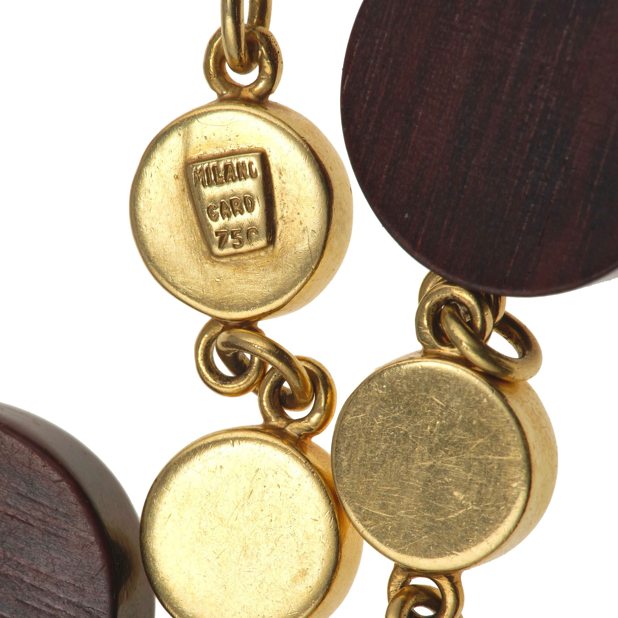 Demi-parure Composta da Girocollo e Bracciale con Inserti in Legno