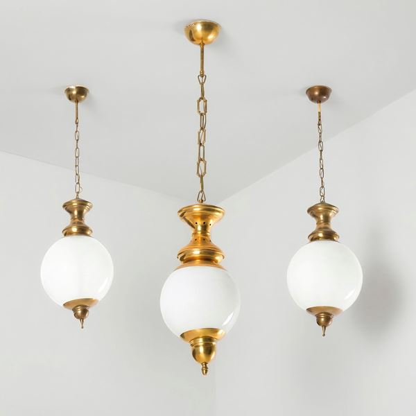 Tre lampade a sospensione