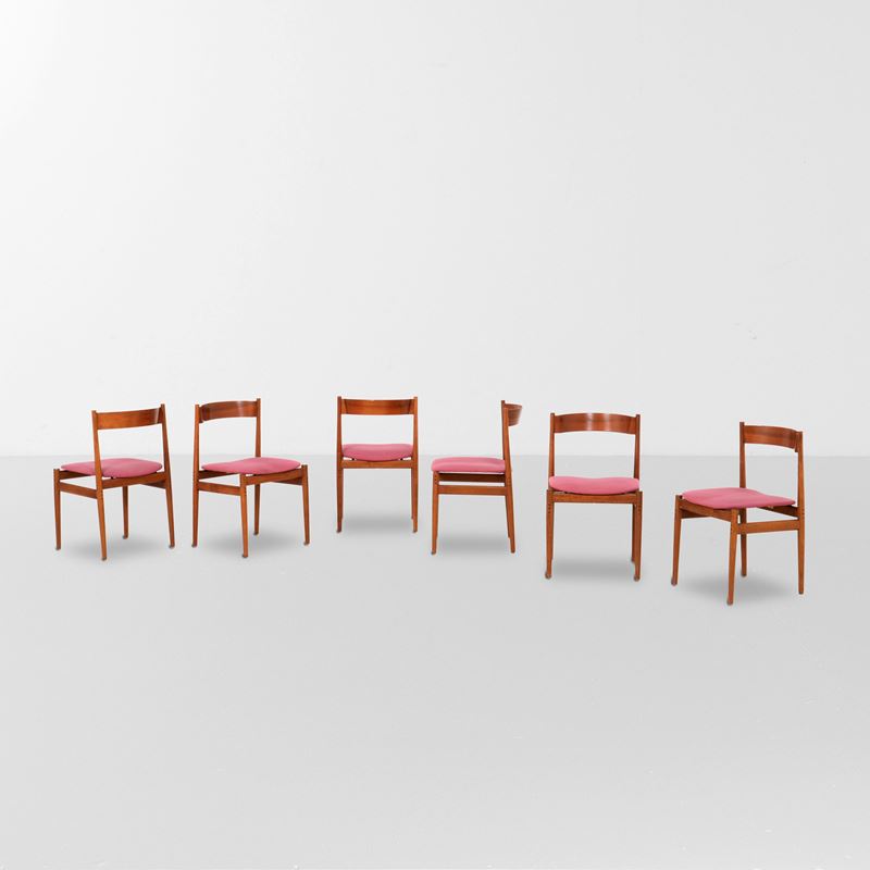 Gianfranco Frattini : Sei sedie mod. 101  - Auction Design - Cambi Casa d'Aste