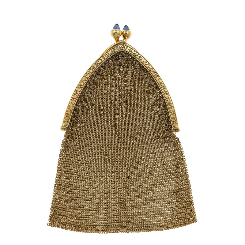 Sapphire and gold coin purse  - Auction Fine Jewellery - Cambi Casa d'Aste