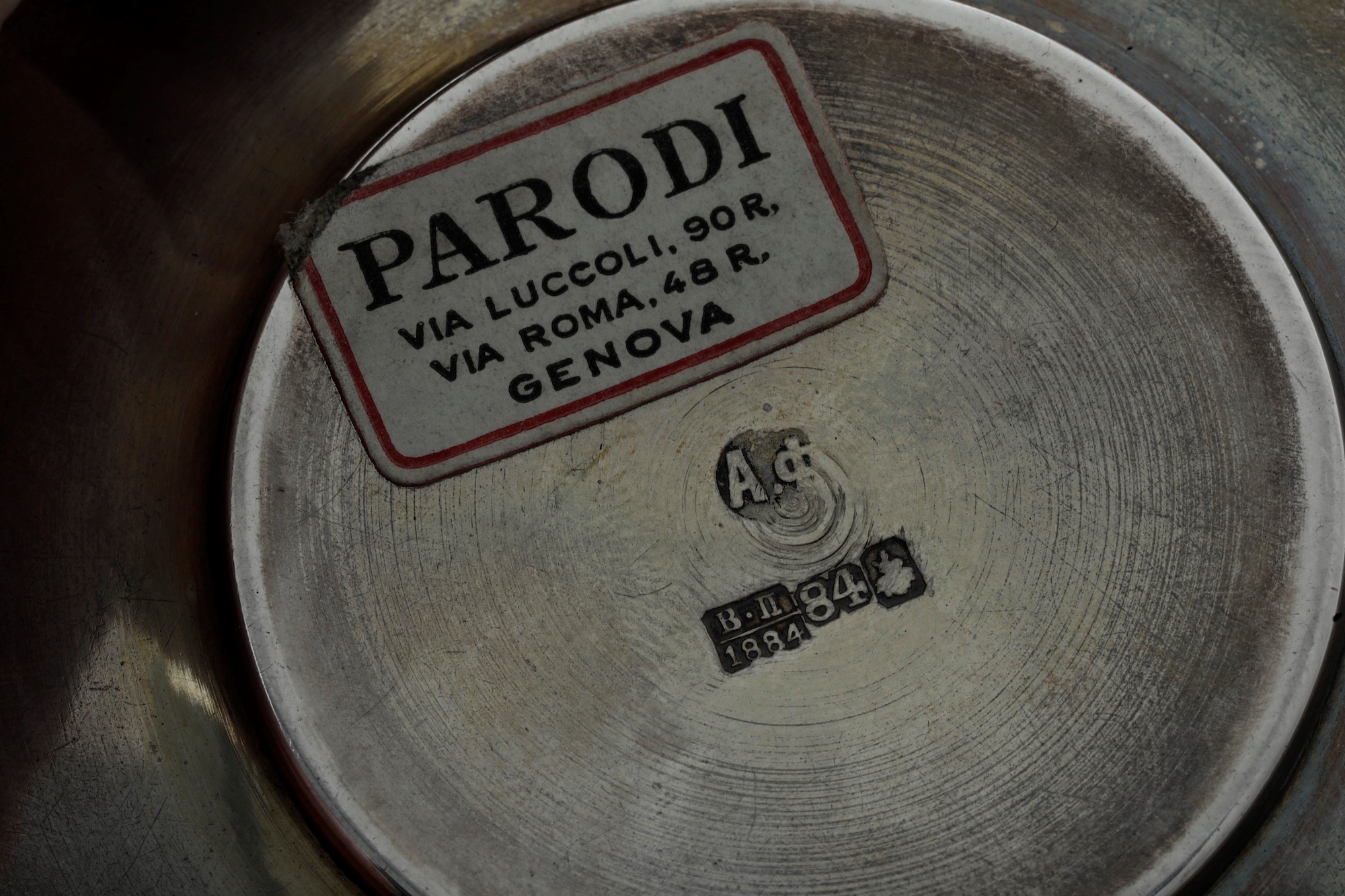Mosca 1884, Marchi Dell’assaggiatore e Dell’argentiere (non Identificati) Tazza con Piatto